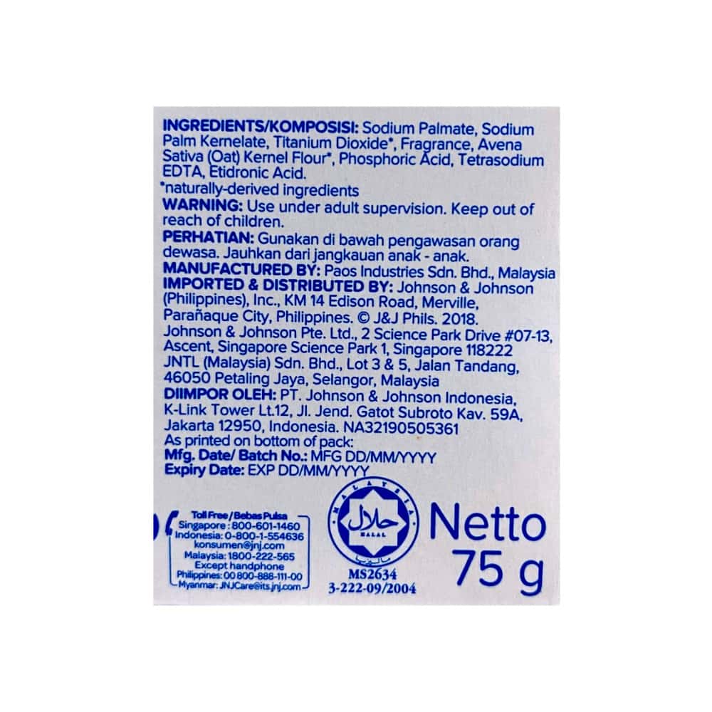 Jabón para bebé con fórmula hidratante Johnson´s (75 g / 2.64 oz) - Miniatura 4