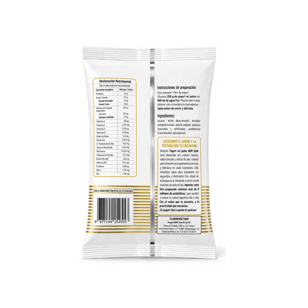 Yogurt en polvo para cucharear sabor mango KDM Gold (250 g / 8.8 oz) - Miniatura 2