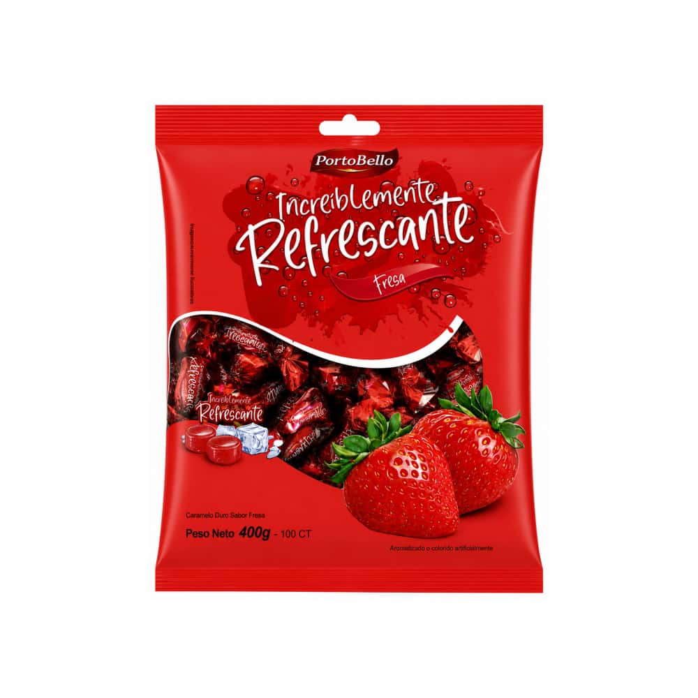 Caramelos duros sabor a fresa PortoBello (400 g / 14.11 oz) - Miniatura 1