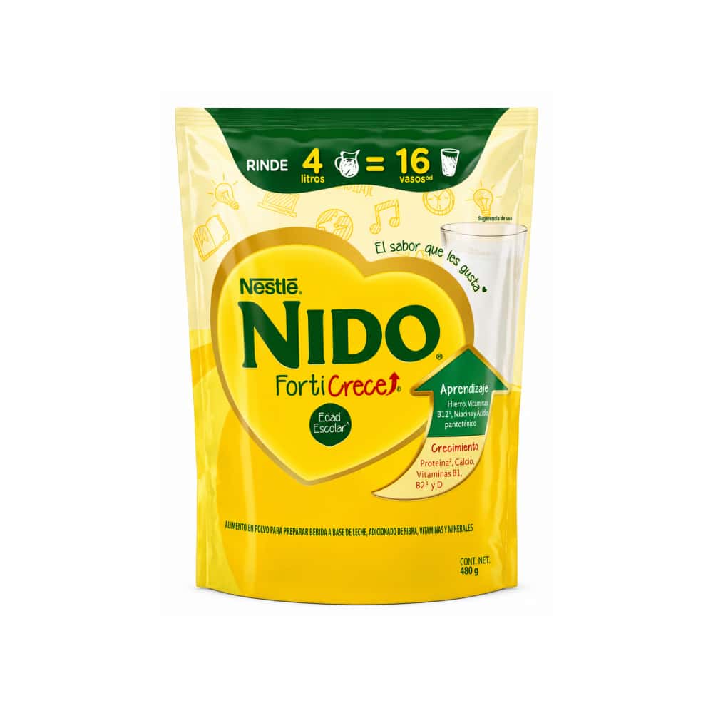 Leche en polvo parcialmente descremada acondicionada con fibra, minerales y vitaminas Nestlé (480 g / 1.06 lb) - Miniatura 1