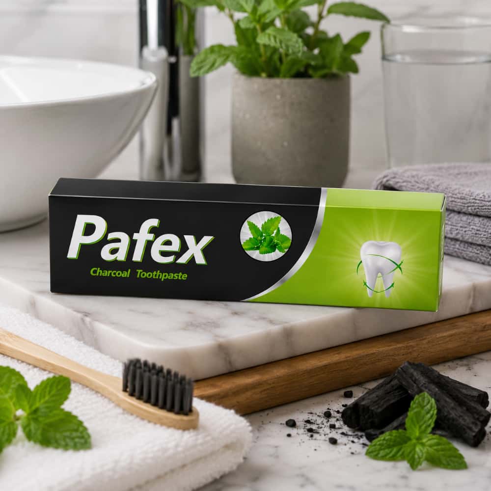 Pasta dental con carbón sabor a menta Pafex (100 g / 3.52 oz) - Miniatura 4