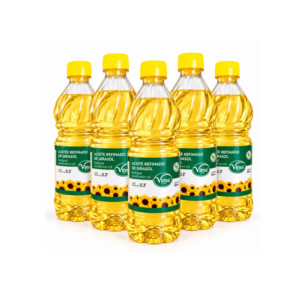 Aceite refinado de girasol Vima Foods (5 x 700 ml) - Miniatura 1