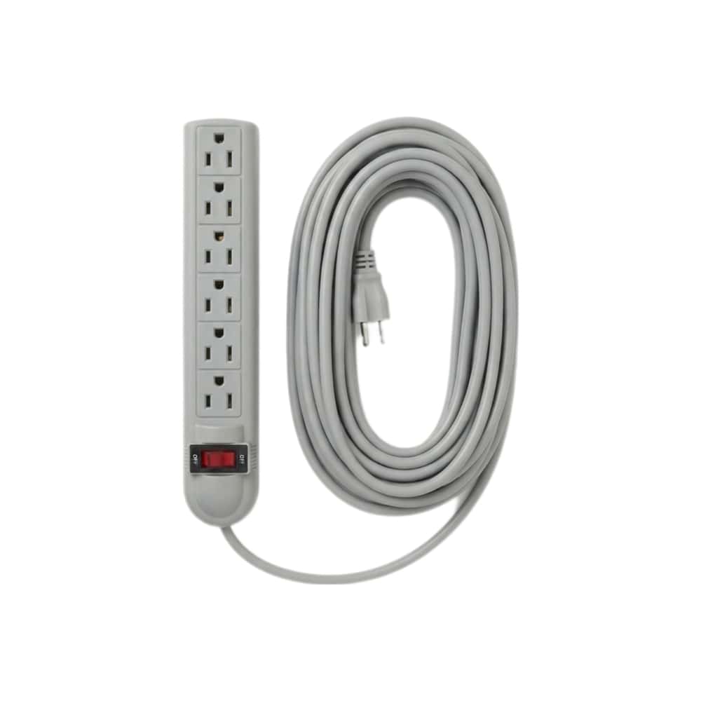 Regleta de 6 tomas con extensión eléctrica de 8 metros XL Soluciones - Miniatura 1