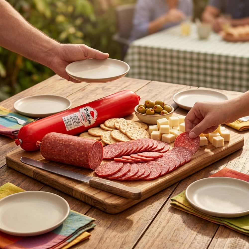 Salame línea económica Delicias Estrella (420 g / 14.81 oz) - Miniatura 4