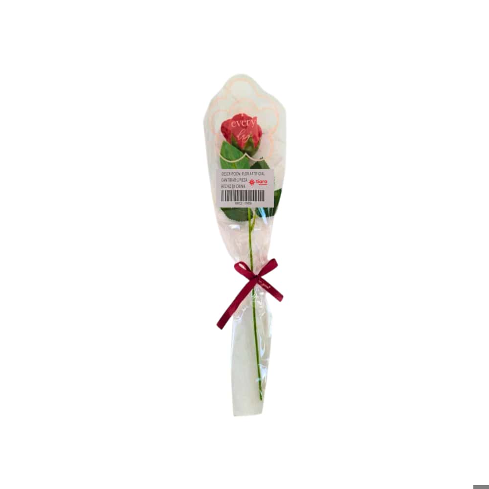 Rosa roja artificial empaquetada como regalo Tiara - Miniatura 3