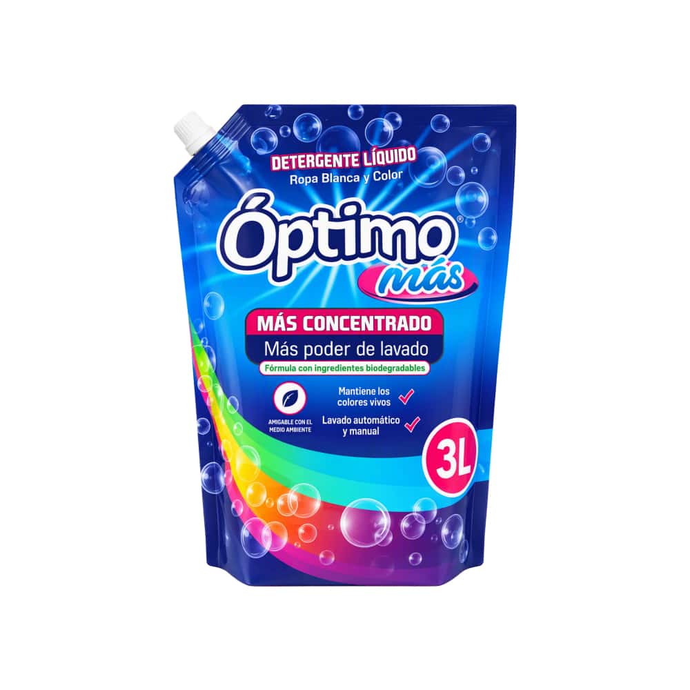 Detergente líquido para ropa blanca y de color O´ptimo Ma´s (3 L) - Miniatura 1