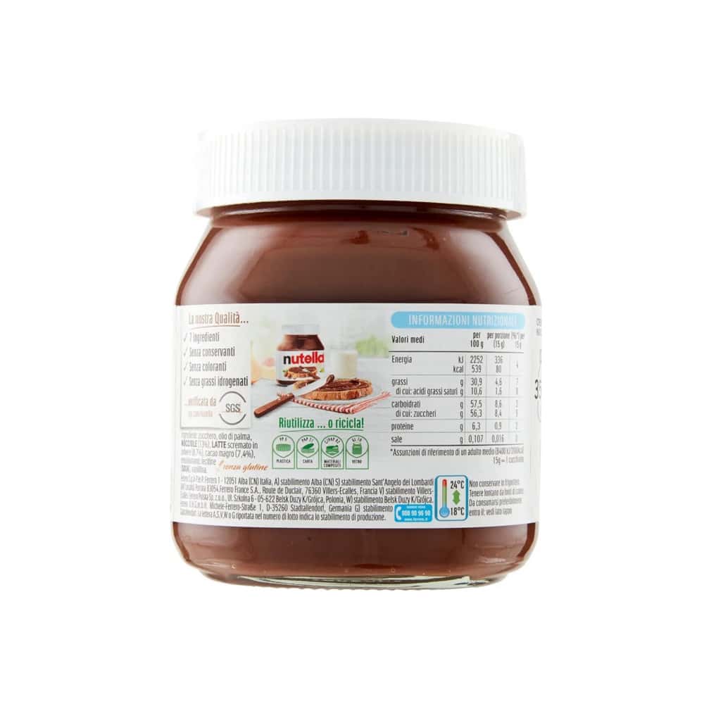 Crema de avellanas con cacao Nutella Ferrero (350 g / 12.3 oz) - Miniatura 2