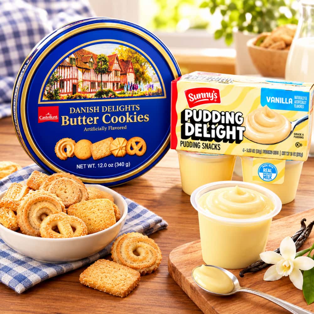 Galletas de mantequilla danesas y natillas de vainilla - Miniatura 4