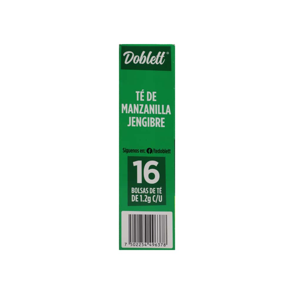 Té de manzanilla jengibre sin cafeína Doblett (19.2 g) - Miniatura 3