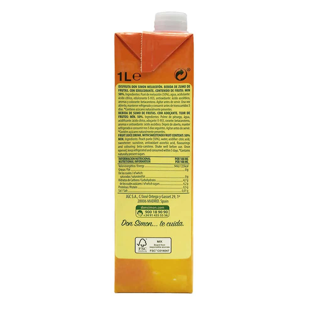 Jugo de melocotón Don Simon (1 L) - Miniatura 5