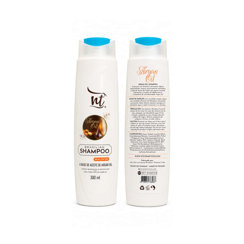 Champú brasileño a base de aceite de argan sin sal NT (300 ml / 10.58 fl.oz) - Miniatura 2