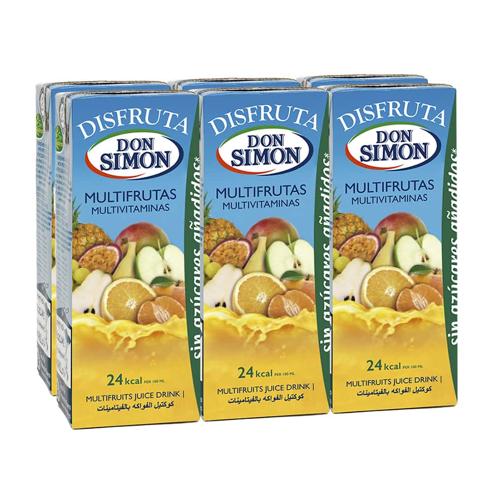 Zumo - jugo - multifrutas multivitaminas Disfruta Don Simon (6 x 200 ml) - Miniatura 1