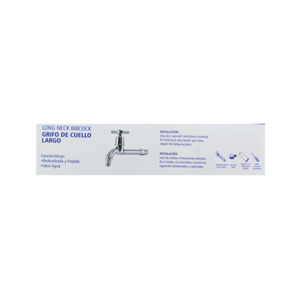 Grifo de cuello largo para fregadero Toyo - 1/2 pulgadas - Miniatura 3