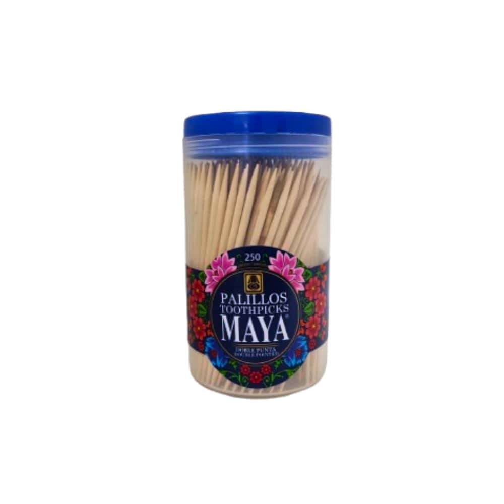 Palillos redondos de madera con doble punta para dientes Maya (250 U) - Miniatura 1