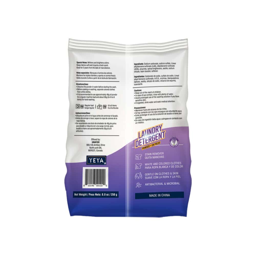Detergente en polvo con aroma a lavanda YEYA (250 g / 8.8 oz) - Miniatura 2