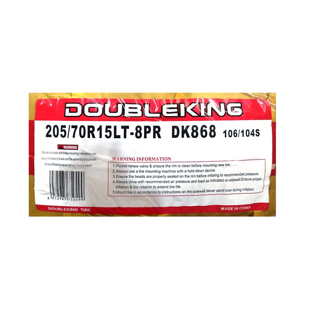 Neumático - goma - para carro 205/70 R15 LT DK868 Double King - Miniatura 2