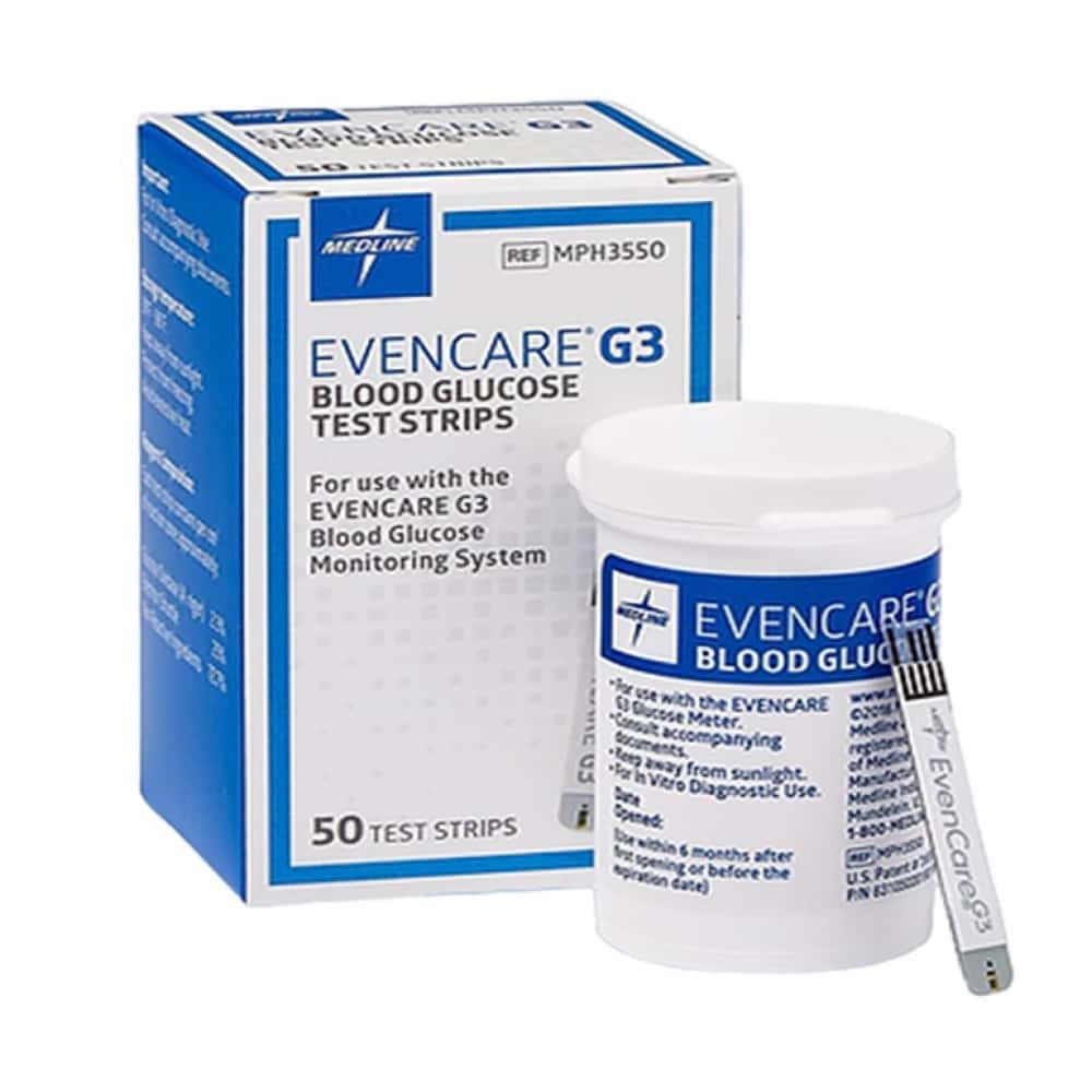 Tiras reactivas de glucosa en sangre EvenCare G3 Medline (50 U) - Miniatura 5