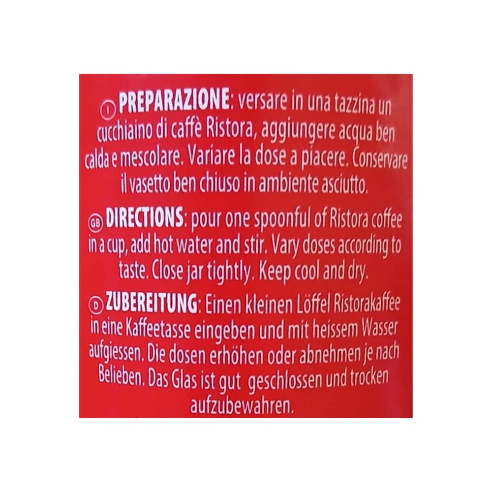 Café instantáneo aroma clásico Ristora (100 g / 3.5 oz) - Miniatura 2