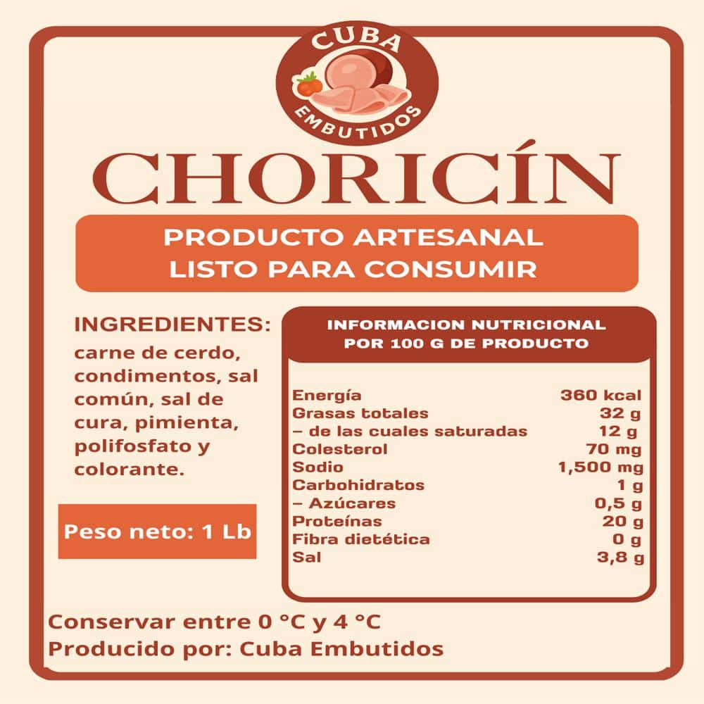 Choricín Cuba Embutidos (454 g / 1 lb) - Miniatura 2