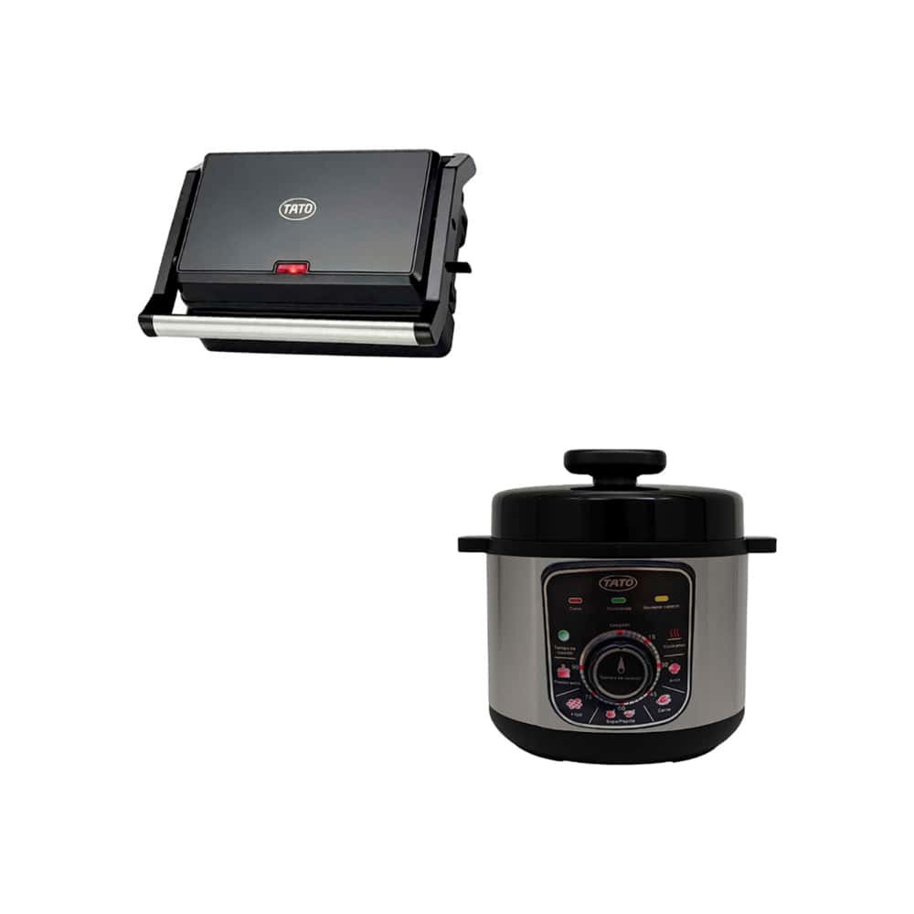 Olla reina a presión eléctrica de 5 L Tato VRC-50 + Parrilla asador antiadherente de color negro TATO H803 - Miniatura 1