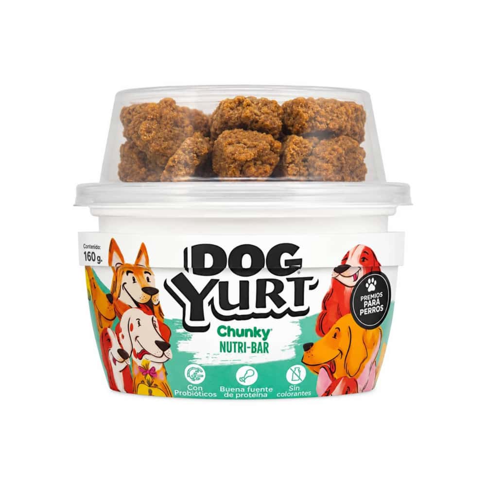 Yogurt delicioso para perros con probióticos y sin lactosa Chunky (160 g / 5.64 oz) - Miniatura 1