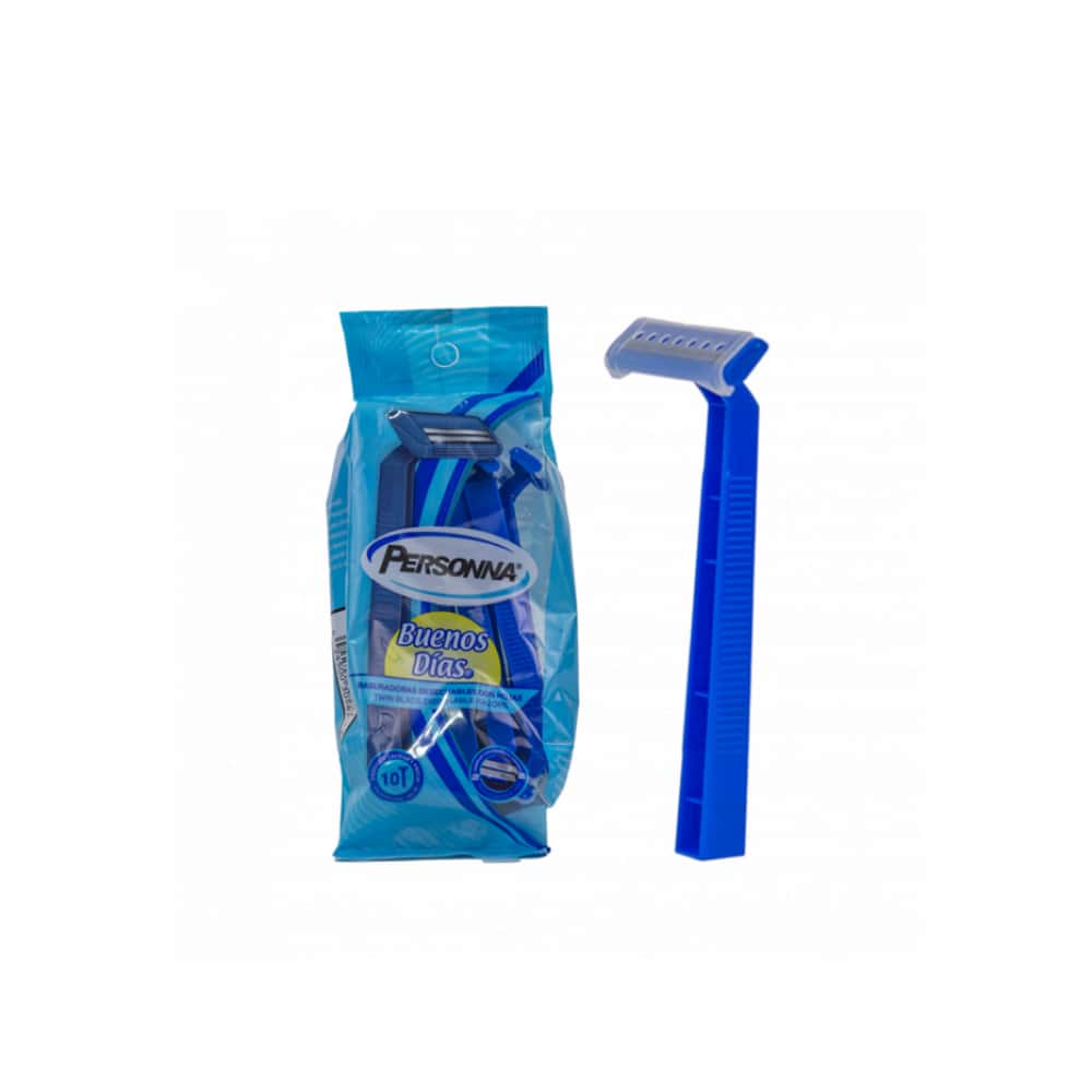 Máquina de afeitar desechable de hoja doble Personna Buenos Días (10 U) - Miniatura 3