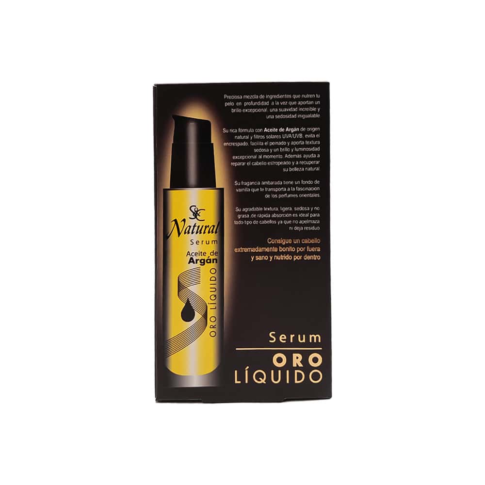 Serum para el cabello Oro Líquido con aceite de argán Natural S&C (50 ml) - Miniatura 2