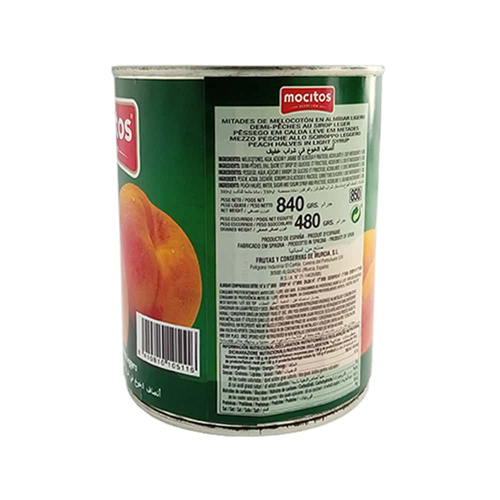 Mitades de melocotón en almíbar Mocitos (840 g / 1.85 lb) - Miniatura 3