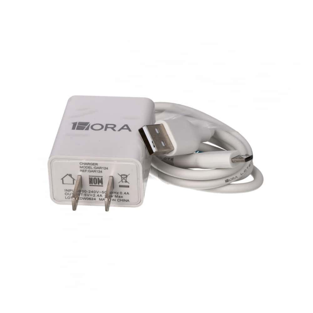 Cargador blanco micro-USB 1Hora GAR124 (12 W) - Miniatura 1