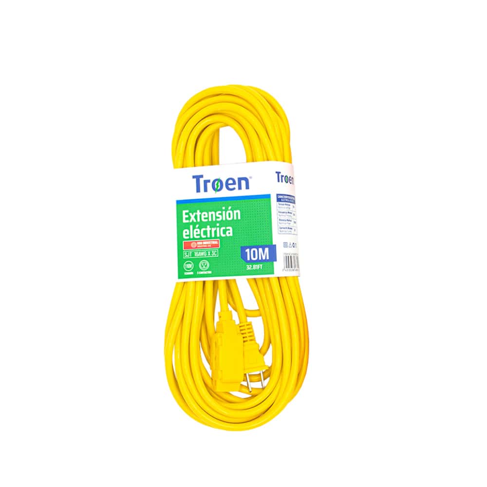 Extensión eléctrica profesional de 3 contactos para uso exterior 10 m Troen - Miniatura 2