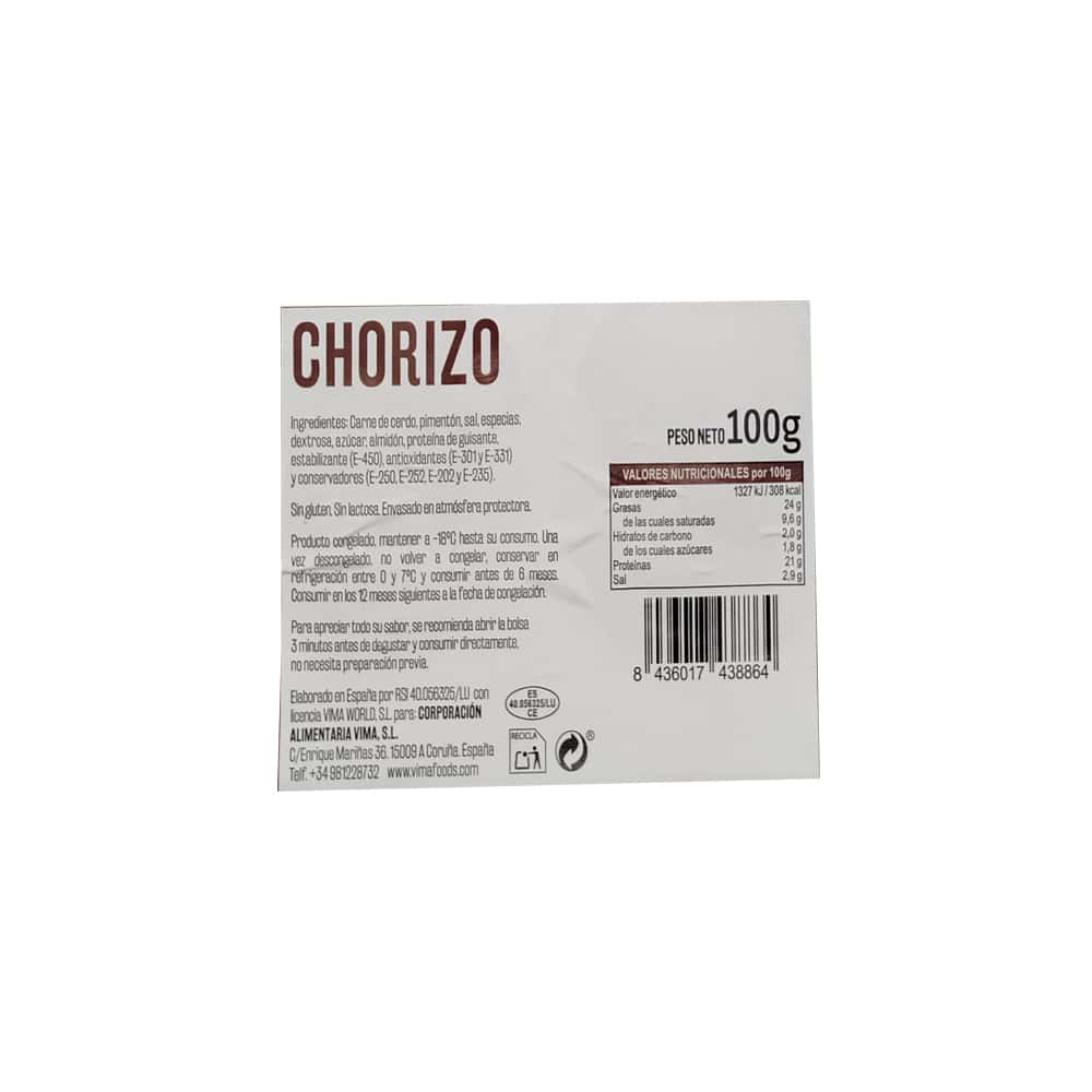 Chorizo en lonchas Vima Foods (100 g / 3.52 oz) - Miniatura 2
