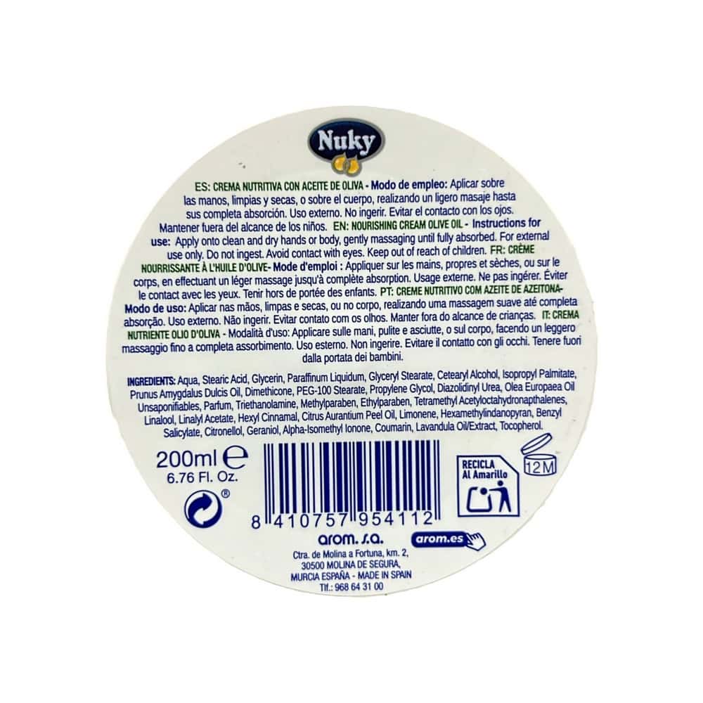 Crema nutritiva con aceite de oliva Nuky (200 ml) - Miniatura 6