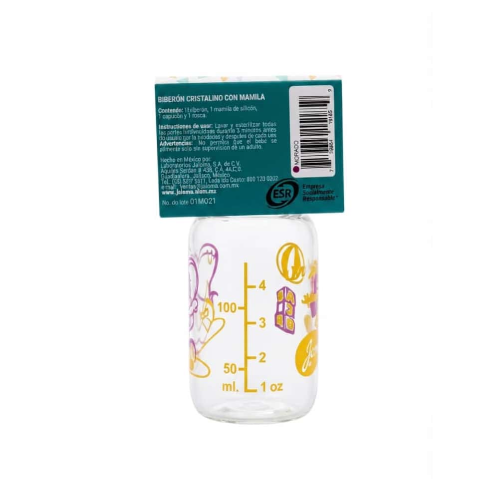Biberón con tetina de silicona con diseño de elefante de 120 ml Jaloma - Miniatura 3
