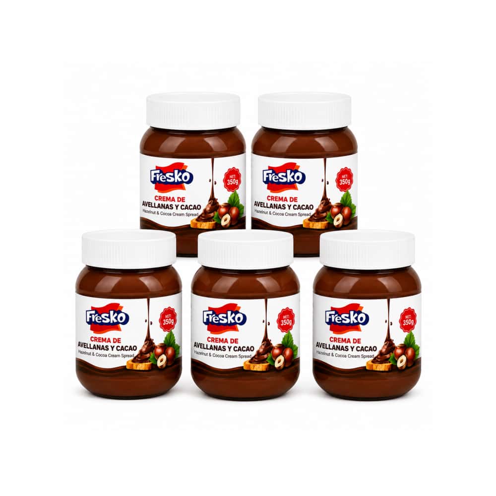 Crema de avellanas y cacao Fresko (5 x 350 g / 12.35 oz) - Miniatura 1