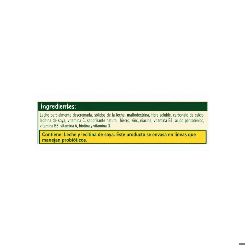 Leche en polvo parcialmente descremada acondicionada con fibra, minerales y vitaminas Nestlé (480 g / 1.06 lb) - Miniatura 3