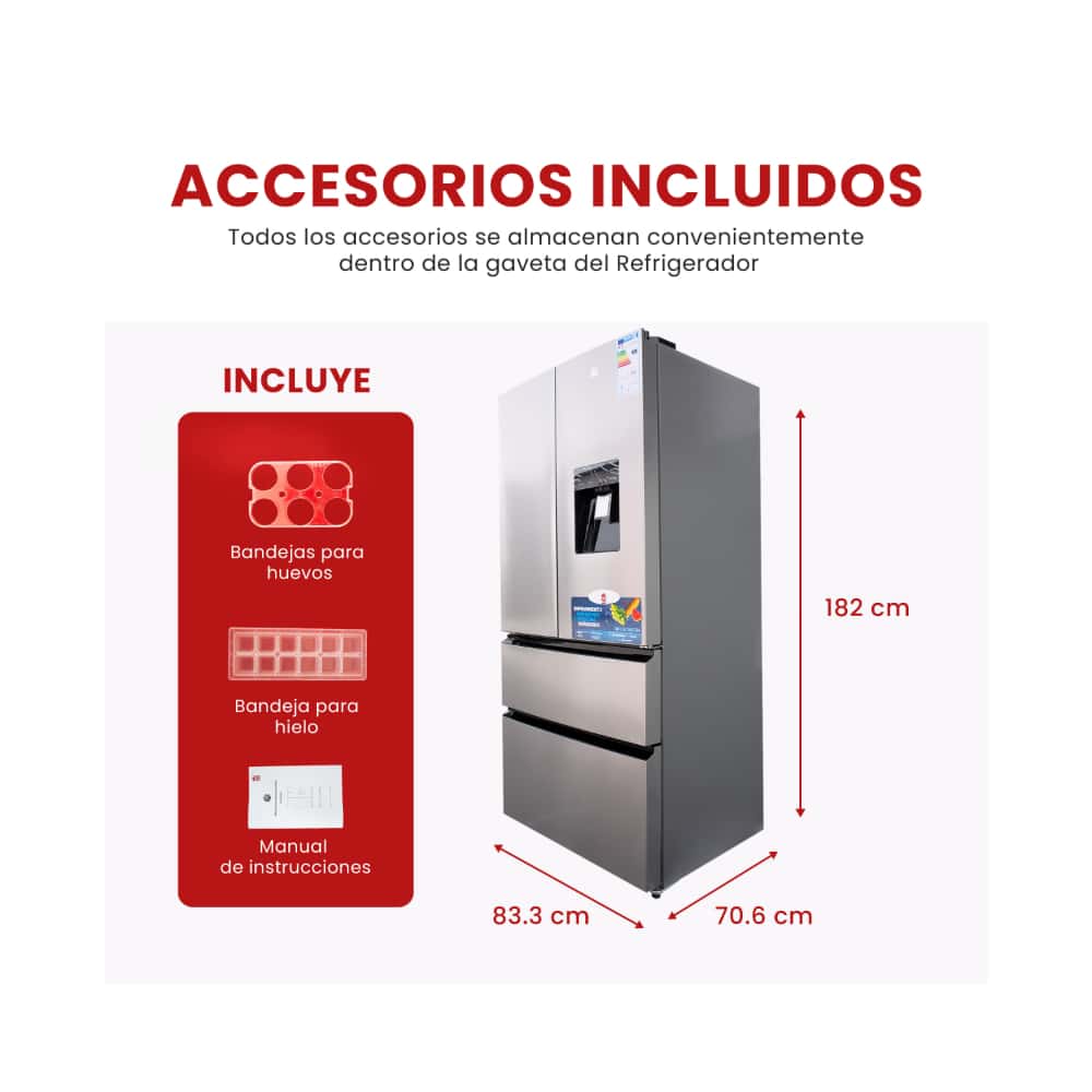 Refrigerador de 18.75 pies cúbicos Eone LK-D558WY - Miniatura 3