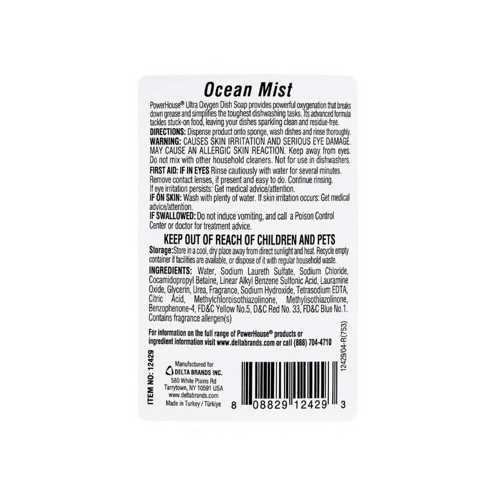 Lavavajillas líquido ultra oxígeno brisa oceánica PowerHouse (740 ml) - Miniatura 3