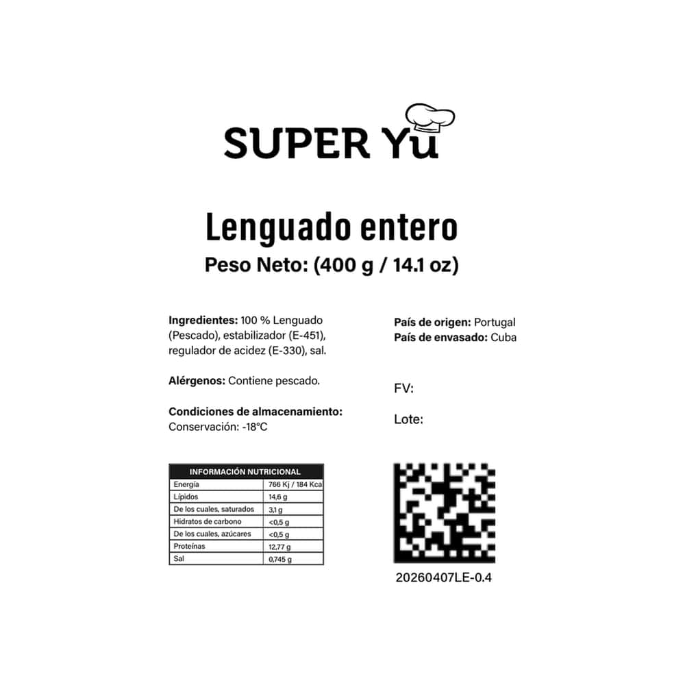 Lenguado entero Super Yu (400 g / 14.1 oz) - Miniatura 4