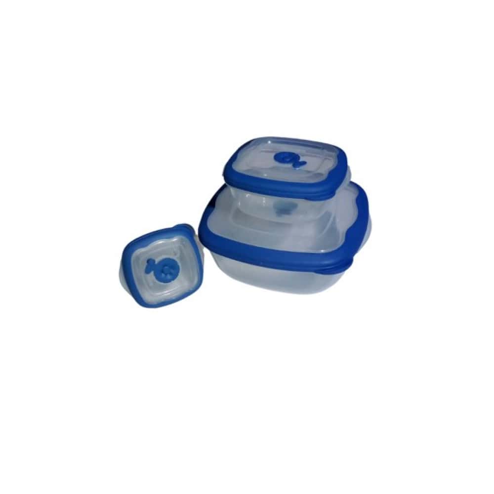Conjunto de 3 contenedores cuadrados de plástico 712 / 5C Sanremo - Miniatura 2