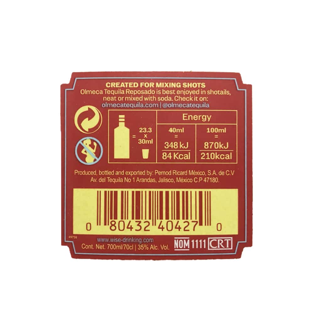 Tequila reposado 35 % vol Olmeca (700 ml) - Miniatura 3