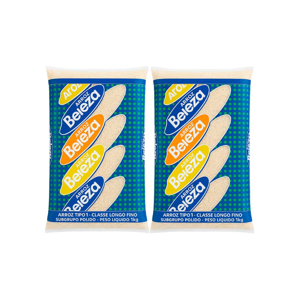 Arroz tipo 2 Beleza (2 x 1 kg / 2.2 lb) - Miniatura 1