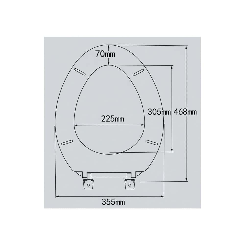 Cubierta para asiento de inodoro de 17 pulgadas blanca TOYO (1 U) - Miniatura 4