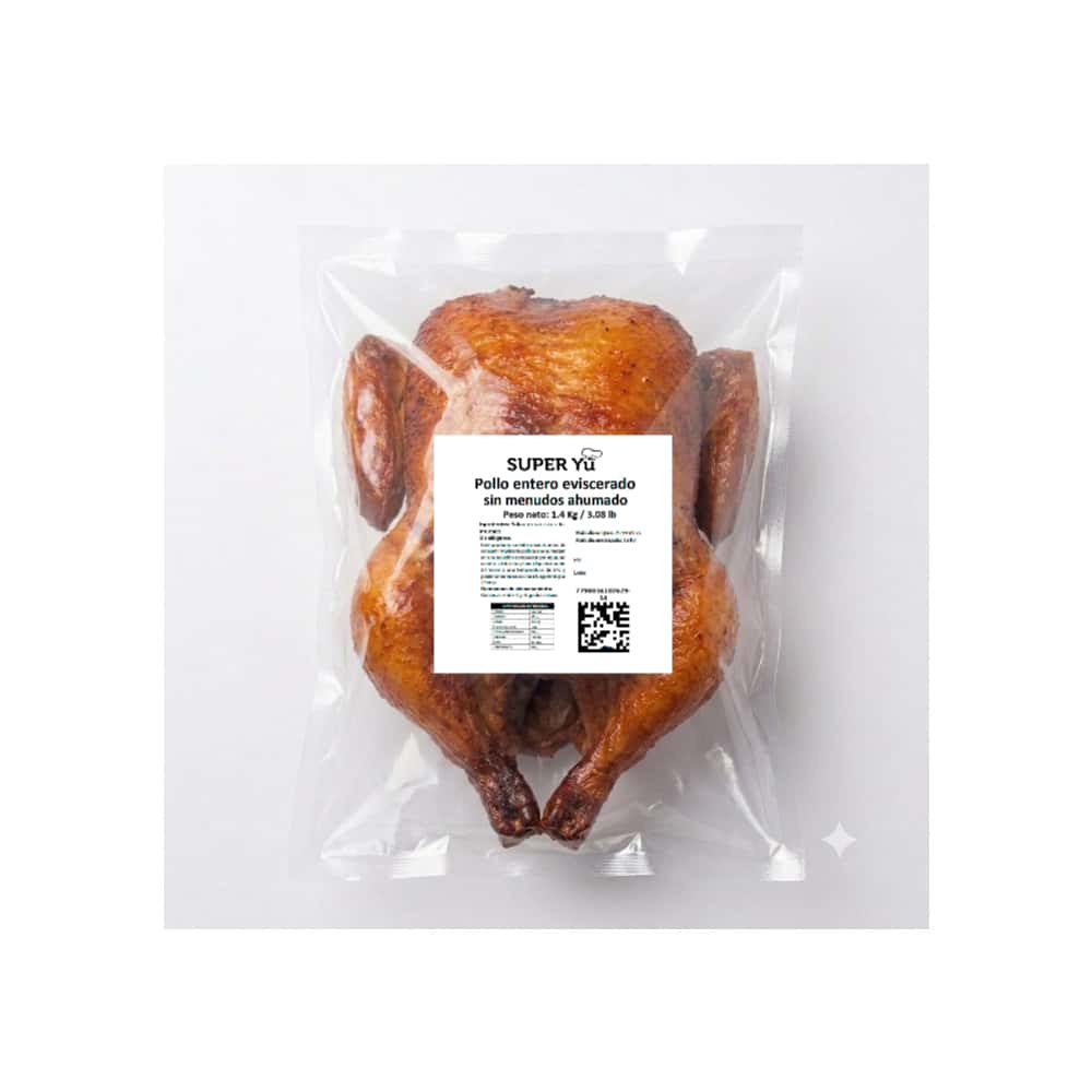 Pollo entero eviscerado sin menudos ahumado Super Yu (1.4 kg / 3.08 lb) - Miniatura 3