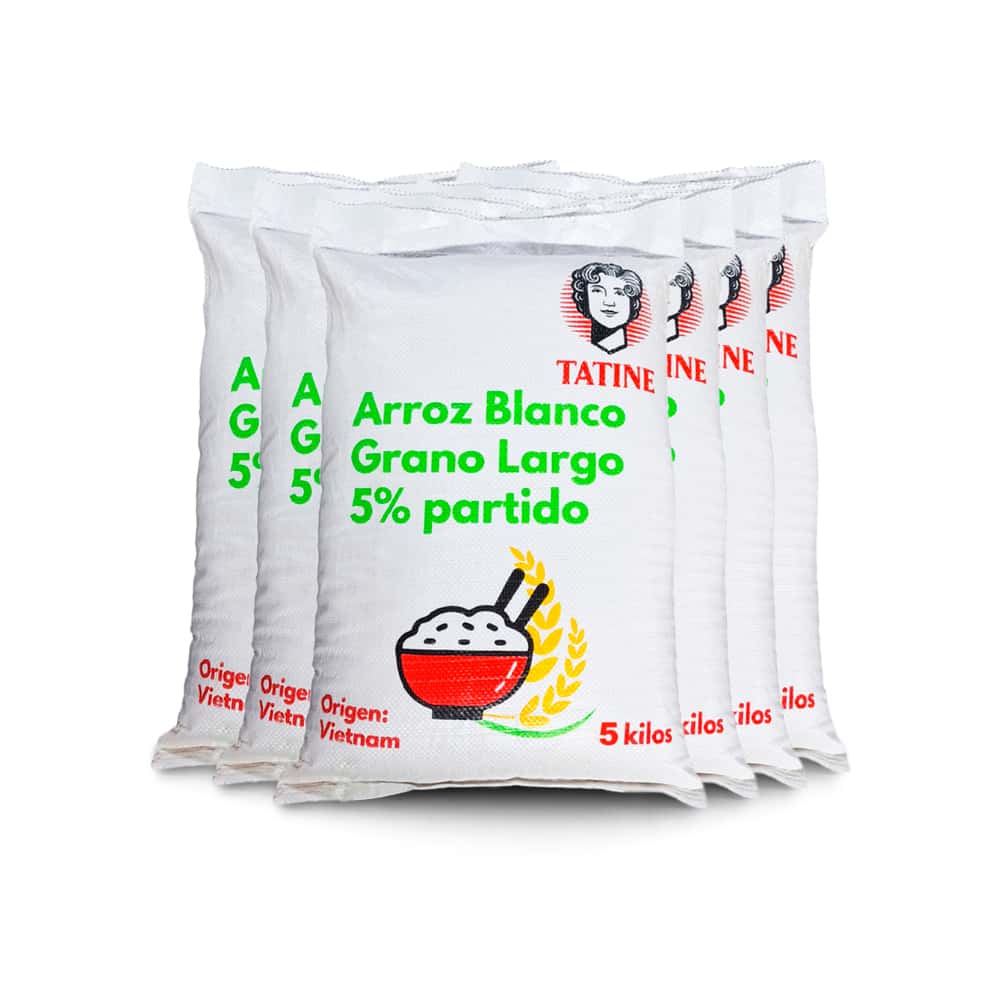Arroz de grano largo 5% de grano partido Tatine (6 x 5 kg / 11.02 lb) - Miniatura 1