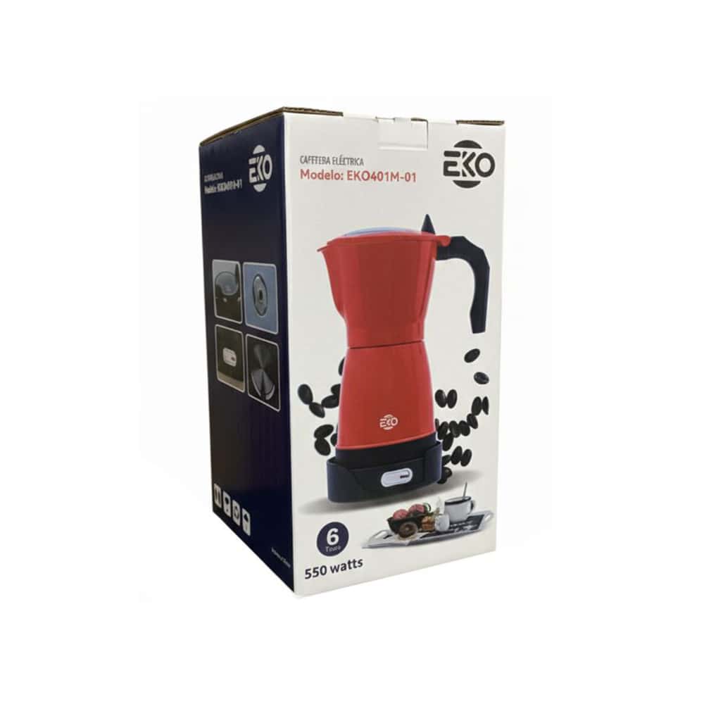 Cafetera eléctrica de 6 tazas color rojo Eko EKO401M-01 - Miniatura 3