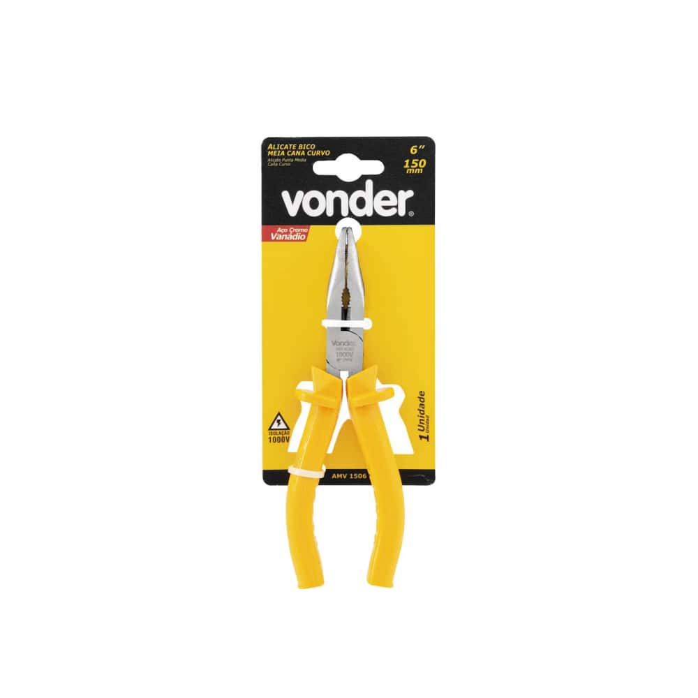 Alicate de media punta curva 6" Vonder - Miniatura 1
