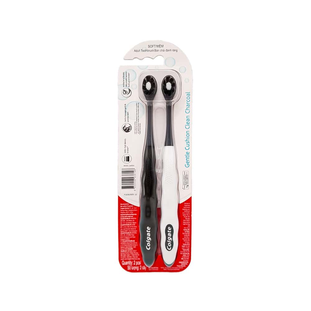 Cepillo de dientes con cerdas suaves Cushion Clean Colgate (2 U) - Miniatura 1