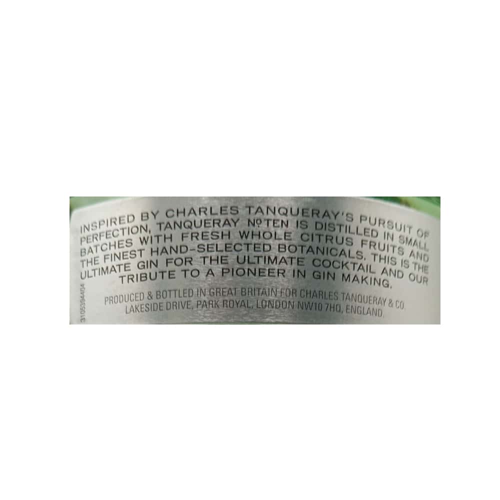 Ginebra -Gin Tonic-Tanqueray No° 10 (750 ml) - Miniatura 3