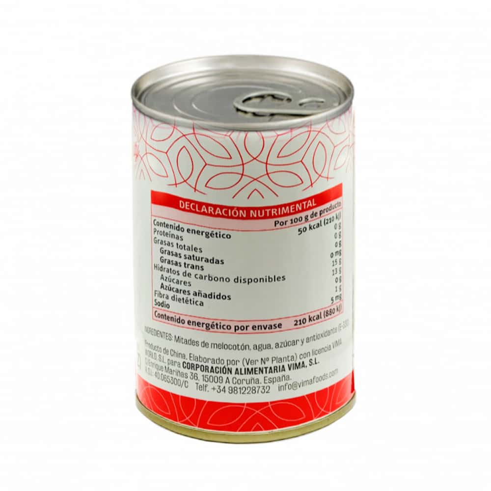 Melocotón en almíbar Vima Foods (425 g / 15 oz) - Miniatura 2