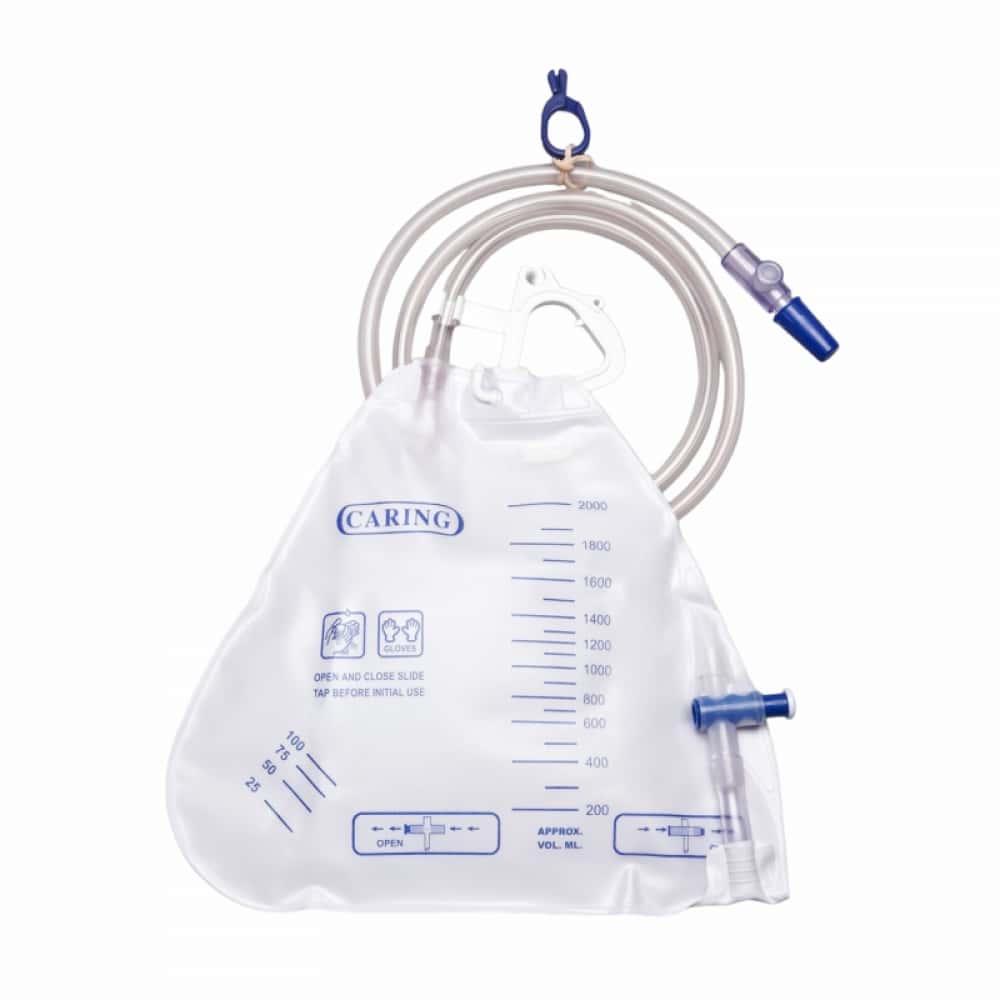 Bolsa de drenaje urinario con válvula antirreflujo Medline 2000 ml - Miniatura 1